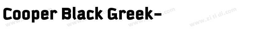 Cooper Black Greek字体转换